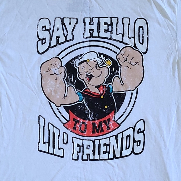 Popeye💪"Say Hello👋 To My Lil' Friends" Graphic Tee👕 - NWOT - Picture 3 of 10